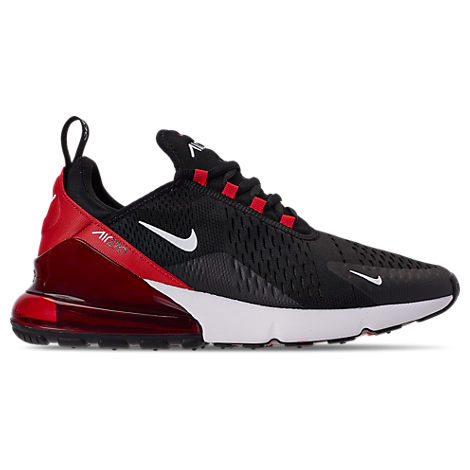 Shop Nike Men's Air Max 270 Casual Shoes In Black / Red