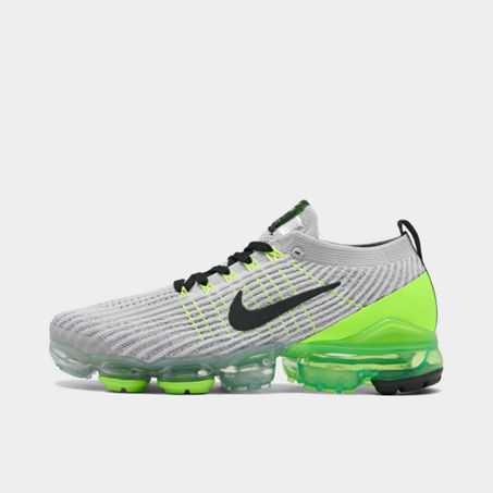 Nike Men's Air Vapormax Flyknit 3 Low Top Sneakers In Green/grey