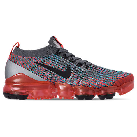 NIKE NIKE WOMEN'S AIR VAPORMAX FLYKNIT 3 RUNNING SHOES IN GREY / RED SIZE 10.0 LACE/KNIT,2487813