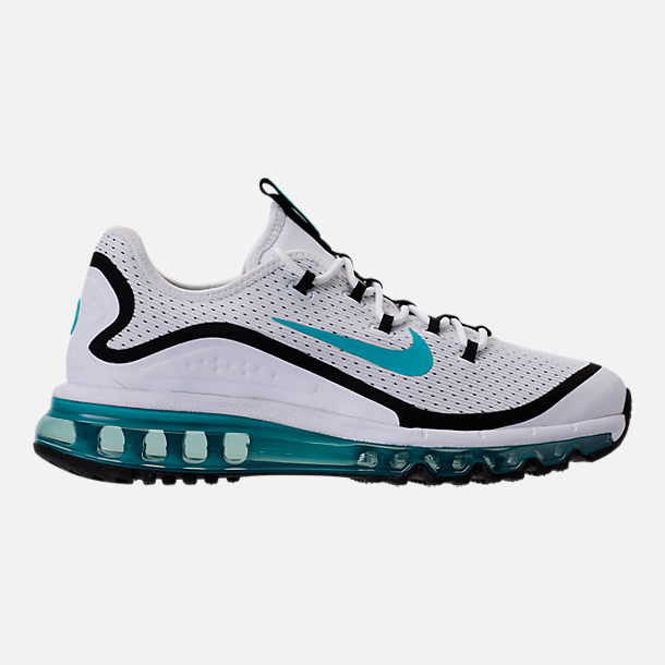 Right view of Men's Nike Air Max More Casual Shoes in White/Dusty Cactus/