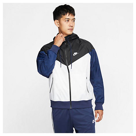 Nike Men's Sportswear Colorblock Windrunner Hooded Jacket In Blue