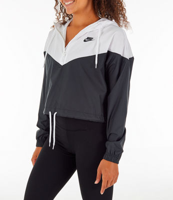 nike heritage essentials windrunner cuffed woven joggers in black