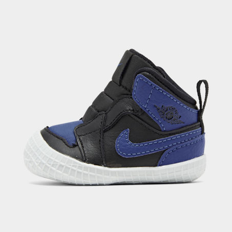 Nike Babies' Infant Air Jordan Retro 1 Crib Booties In Black/varsity Royal/white