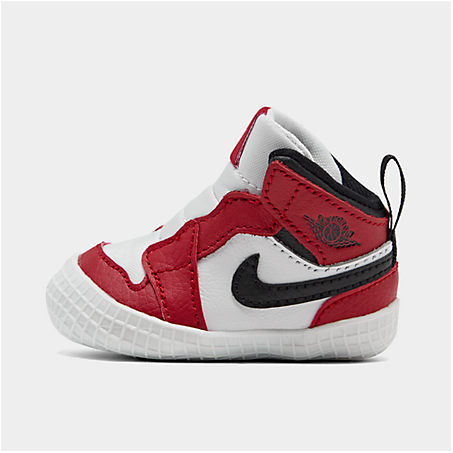Nike Babies' Infant Air Jordan Retro 1 Crib Booties In White/red