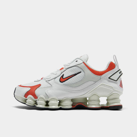 nike shox tl nova white and orange sneakers