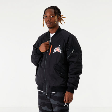 Nike Jordan Men's Mashup Wings Ma-1 Bomber Jacket In Black | ModeSens