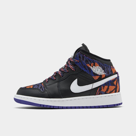 Nike Jordan Girls' Big Kids' Air 1 Mid Se Casual Shoes In Black