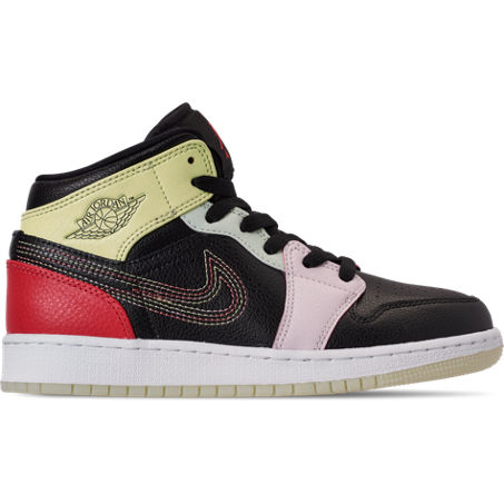 Nike Jordan Girls' Big Kids' Air 1 Mid Se Casual Shoes In Black
