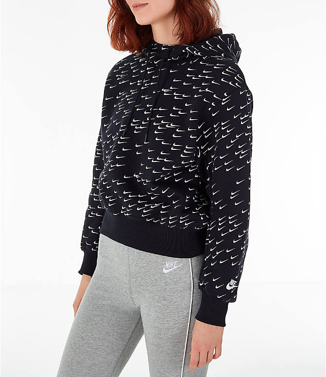 Women's Nike Sportswear Allover Print Crop Hoodie| Finish Line