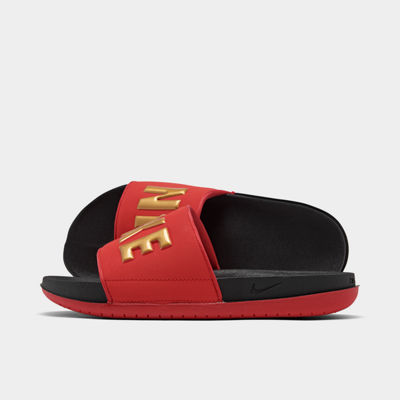 nike slippers red and gold