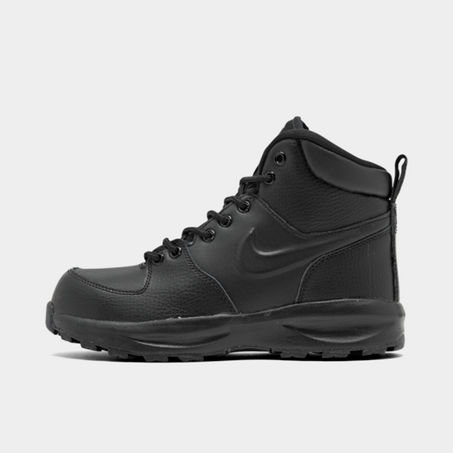 Nike Big Kids' Manoa Leather Boots In Black/black/black