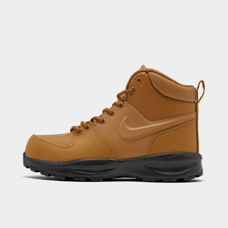 Nike Big Kids Manoa Leather Boots From Finish Line In Wheat/wheat/black
