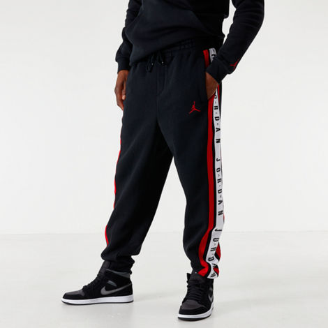 Nike Jordan Men's Air Colorblocked Fleece Jogger Pants In Black | ModeSens