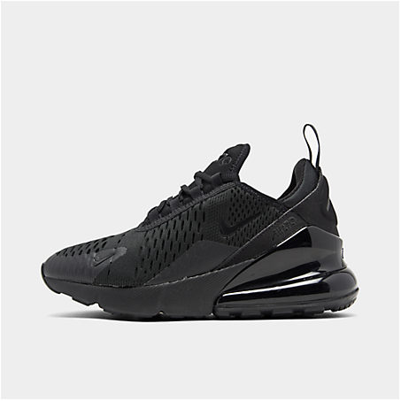 Shop Nike Big Kids' Air Max 270 Casual Shoes In Black/black