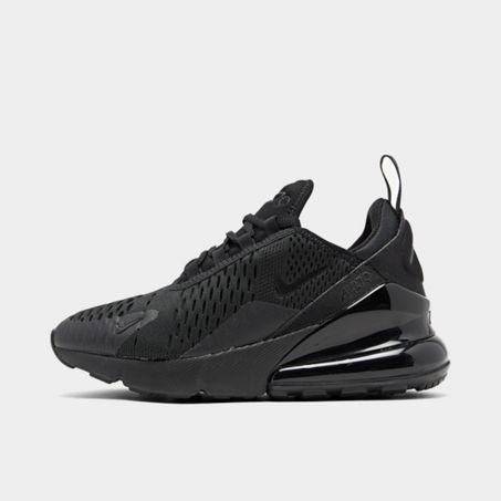 Shop Nike Big Kids' Air Max 270 Casual Shoes In Black/black