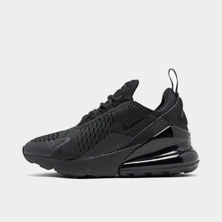 Nike Little Girls And Boys Air Max 270 Casual Sneakers From Finish Line In Black/black