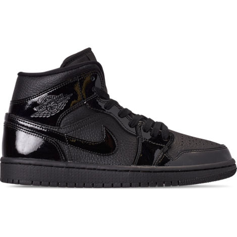 Nike Women's Air Jordan Retro 1 Mid Se Casual Shoes In Black Size 8.0 Leather/suede