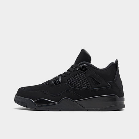 Nike Little Kids' Air Jordan Retro 4 Basketball Shoes In Black