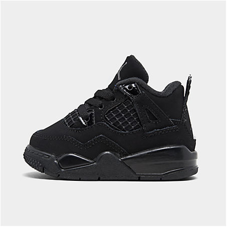 Nike Babies' Kids' Toddler Air Jordan Retro 4 Basketball Shoes In Black