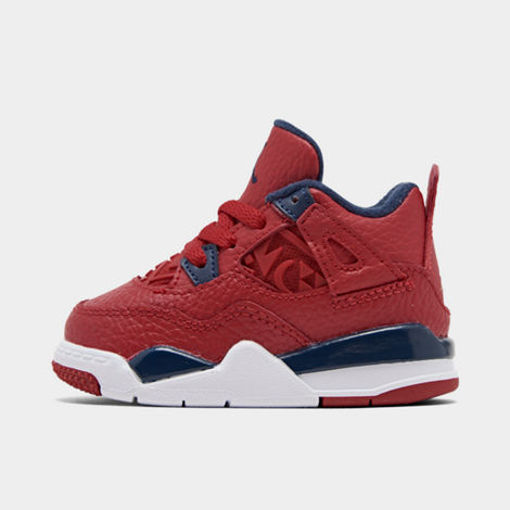 UPC 193149774625 product image for Kids' Toddler Air Jordan Retro 4 Basketball Shoes in Red Size 9.0 by Nike | upcitemdb.com