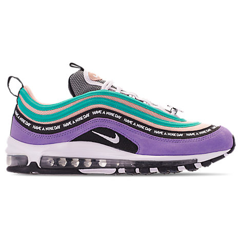 NIKE NIKE MEN'S AIR MAX 97 ND CASUAL SHOES IN PURPLE SIZE 13.0 LEATHER/SUEDE,2427690