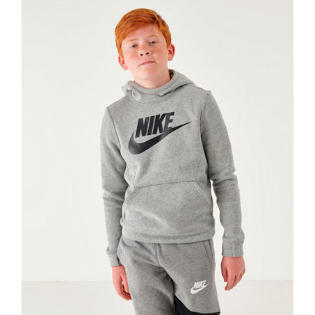Nike Kids' Sportswear Club Fleece Hoodie In Grey