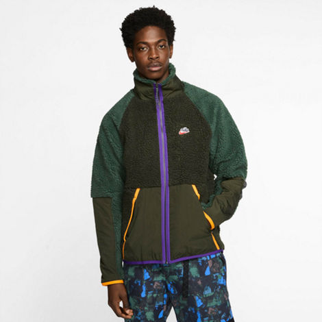 Nike Men's Sportswear Sherpa Winter Jacket In Green