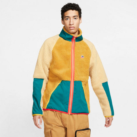 Nike Sportswear Men's Sherpa Fleece Jacket In Yellow