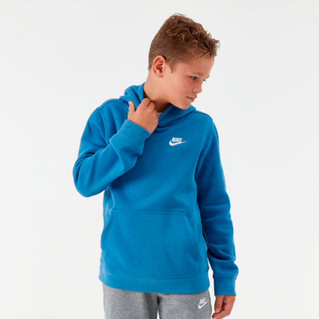Nike Kids'  Boys' Sportswear Small Logo Club Hoodie In Blue