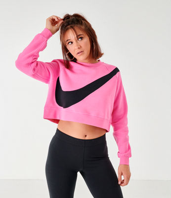 nike swoosh fleece joggers in light pink