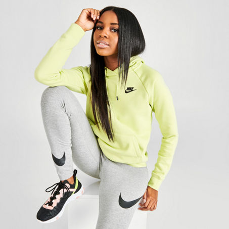 Nike Women's Sportswear Essential Fleece Hoodie In Yellow