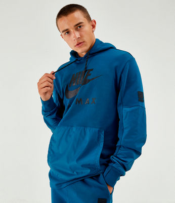 Nike Men s Air Max French Terry Hoodie In Blue ModeSens