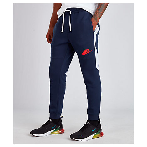 Nike Men's Sportswear Hybrid Fleece Jogger Pants In Blue Size X-large ...