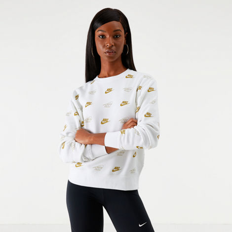 Download Nike Women's Sportswear Shine All Over Print Crew ...