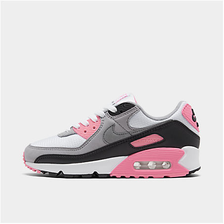 Shop Nike Women's Air Max 90 Casual Shoes In White/particle Grey/rose