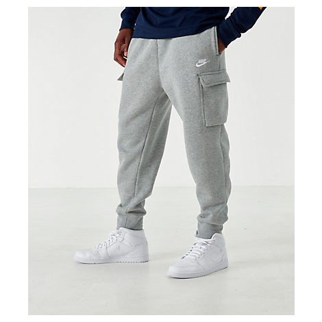 Nike Men's Sportswear Club Fleece Cargo Jogger Pants In Grey | ModeSens
