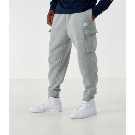 Nike Men's Sportswear Club Fleece Cargo Jogger Pants In Grey | ModeSens