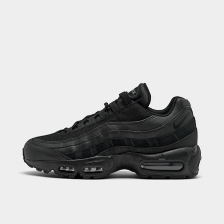 Nike Men's Air Max 95 Essential Casual Sneakers From Finish Line In Black/black/dark Grey