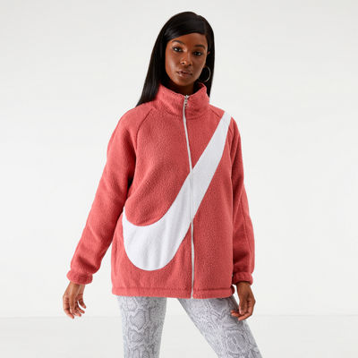 women's nike sportswear swoosh sherpa reversible jacket