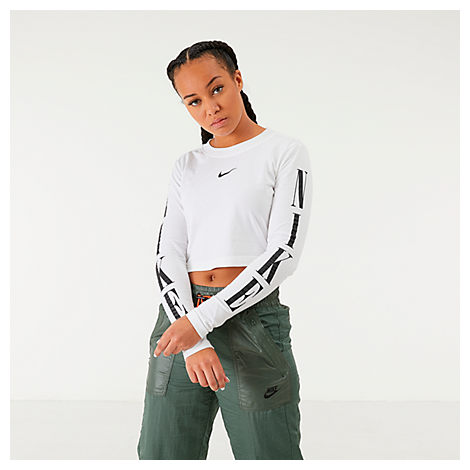 nike cropped long sleeve shirt