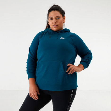 Nike Women's Sportswear Essential Hoodie (plus Size) In Blue