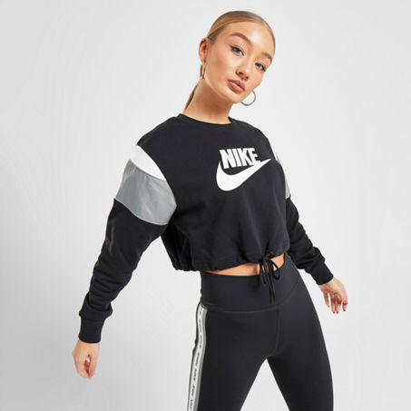 Nike heritage crop crew sweatshirt hot sale