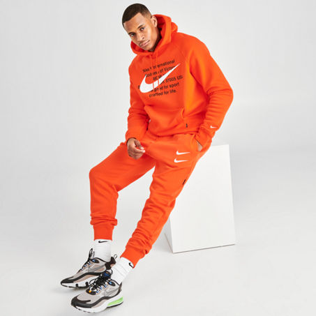 Nike sportswear swoosh online hoodie orange