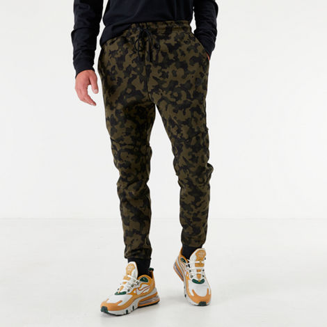 Nike Men's Sportswear Allover Print Tech Fleece Jogger Pants In Green