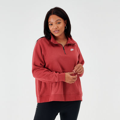 red nike quarter zip