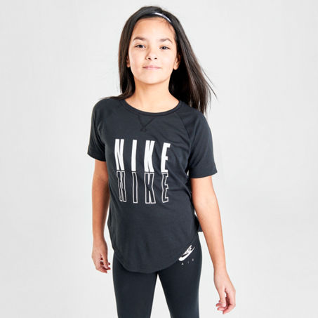 Nike Kids'  Girls' Trophy T-shirt In Black