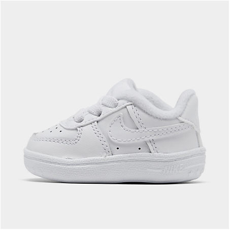 Nike Kids'  Infant Air Force 1 Crib Casual Shoes In White/white/white