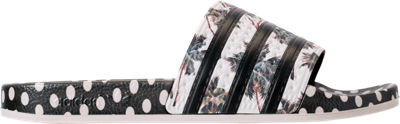Adidas Originals Women's Originals Adilette Farm Slide Sandals, White/black In White/black