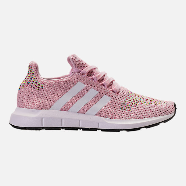 Right view of Women's adidas Swift Run Primeknit Casual Shoes in Pink/White/Black