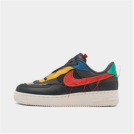NIKE NIKE MEN'S AIR FORCE 1 LOW BLACK HISTORY MONTH CASUAL SHOES SIZE 9.5 LEATHER,2570841